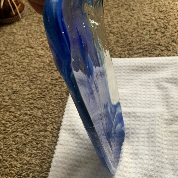 Vintage Skydreamer Blue Swirl Art Glass Face Mask by Jaramillo Brothers - Picture 7 of 7